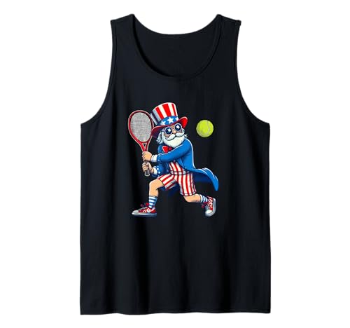 Man Playing Tennis 4th Of July Player Team Patriotic Tank Top Man Playing Tennis 4th Of July Player Team Patriotic Tank Top von Tennis 4th Of July Costume