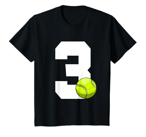 Kinder Tennis Kinder Kleinkind Jungen 3. Geburtstag Tennis T-Shirt Kinder Tennis Kinder Kleinkind Jungen 3. Geburtstag Tennis T-Shirt von Tennis Birthday tee For Kids