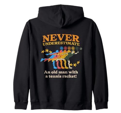 Lustiger Tennisspruch Männer Opa, Old Man Tennisspieler Kapuzenjacke Lustiger Tennisspruch Männer Opa, Old Man Tennisspieler Kapuzenjacke von Tennis Clothing Apparel for Older Tennis Players