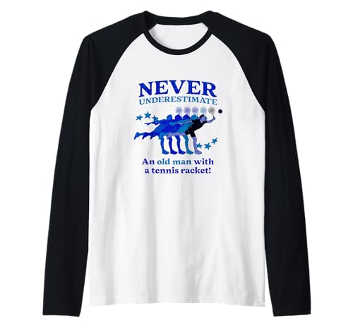 Lustiges Tennis-Zitat Männer Opa, Old Man Tennisspieler Raglan Lustiges Tennis-Zitat Männer Opa, Old Man Tennisspieler Raglan von Tennis Clothing Apparel for Older Tennis Players