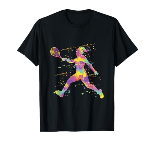 Tennis Mädchen Tennisspielerin T-Shirt Tennis Mädchen Tennisspielerin T-Shirt von Tennis Designs Für Mädchen Und Frauen