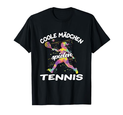 Tennis Mädchen Tennisspielerin T-Shirt von Tennis Designs Für Mädchen & Frauen