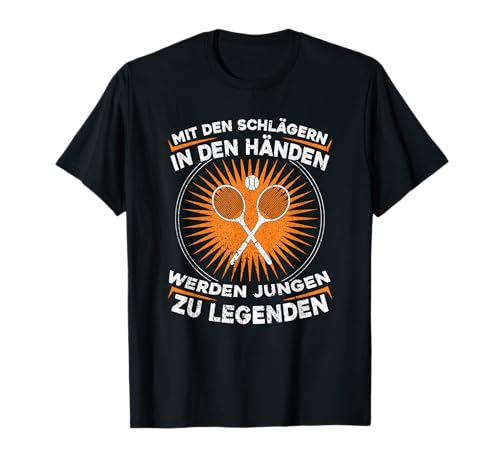 Tennis Geschenke Und Zubehör Für Jungs Und Männer Herren Tennis Jungs Legenden Tennisschläger Tennis Jungen Schwarz Klein V-Ausschnitt Kurzarm T-Shirt von Tennis Geschenke Und Zubehör Für Jungs Und Männer