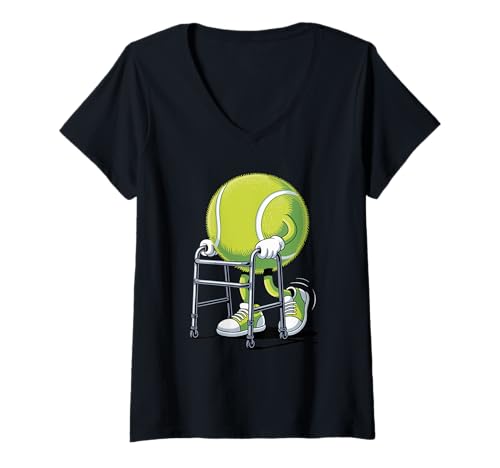 Damen Pensionierter Tennisspieler Ruhestand T-Shirt mit V-Ausschnitt Damen Pensionierter Tennisspieler Ruhestand T-Shirt mit V-Ausschnitt von Tennis Gift For A Tennis Player