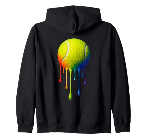 Tennisball tropfend, Cooler Tennisspieler Jungen Herren Damen Kapuzenjacke Tennisball tropfend, Cooler Tennisspieler Jungen Herren Damen Kapuzenjacke von Tennis Lovers, Players & Coaches Shirts