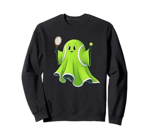 Lustiger Tennis-Geist Kürbis Boo Halloween Kinder Herren Damen Sweatshirt von Tennis Lovers Halloween Ghost Pumpkin Outfits