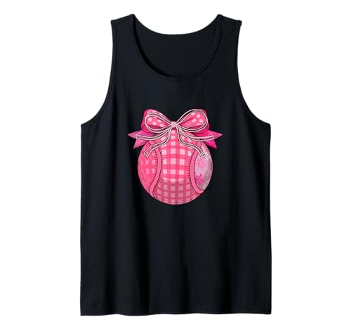Tennis Ball Floral Pink Color Bow Tie Girl Women Player Tank Top von Tennis Vacations Costume