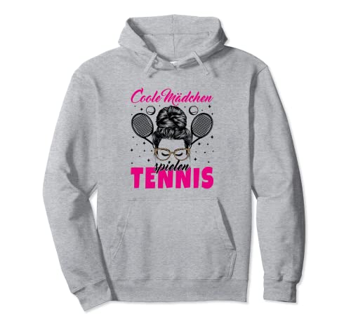 Damen Coole Mädchen spielen Tennis Frauen Tennisspielerin Pullover Hoodie von Tennis Zubehör für Kinder, Mädchen und Frauen