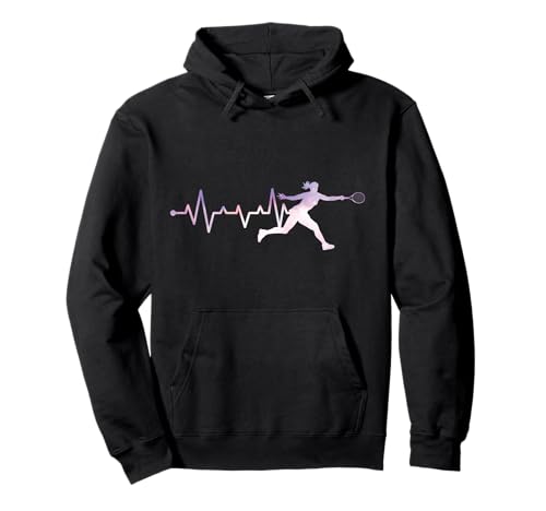Tennisspielerin Herzschlag Tennis Tennislehrer Damen Mädchen Pullover Hoodie Tennisspielerin Herzschlag Tennis Tennislehrer Damen Mädchen Pullover Hoodie von Tennisliebhaber Tennisplatz Tennisverein Mädchen