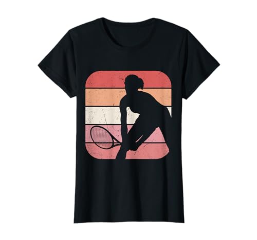 Tennisspielerin Retro Tennis Tennislehrer Damen Mädchen T-Shirt von Tennisliebhaber Tennisplatz Tennisverein Mädchen