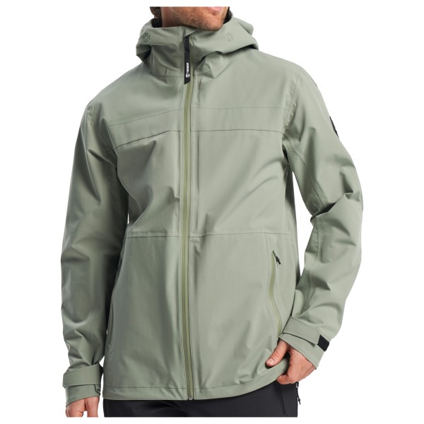 Tenson - Dew Point Shell Jacket - Regenjacke Gr L grau/oliv von Tenson