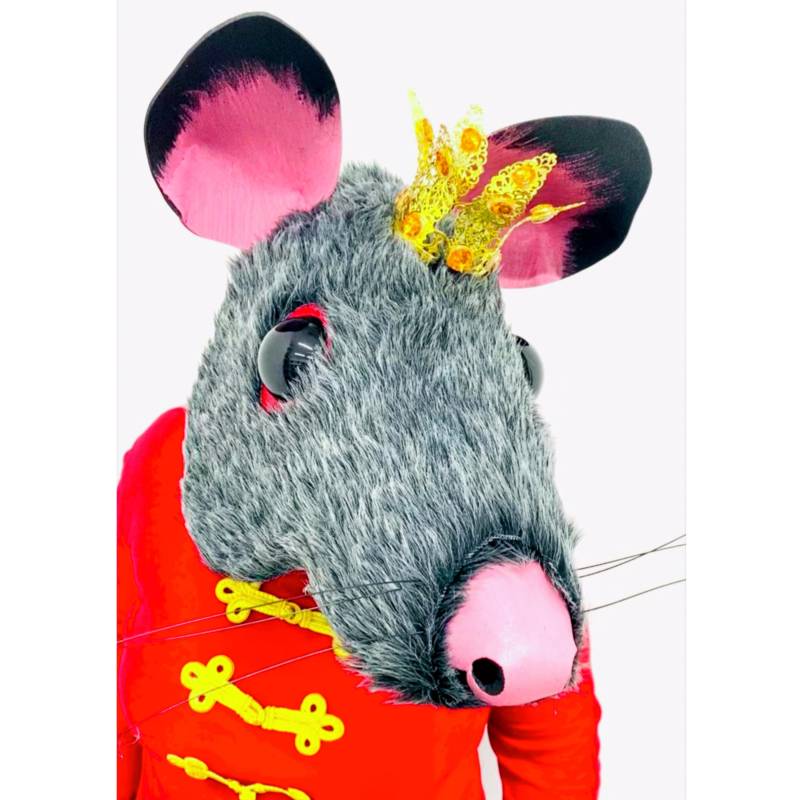 Rattenkopf Mäusekönig Nussknacker Kostüm Kopfschmuck Maske Mit Goldener Krone Erwachsene & Kinder Ballett Professioneller Von Tentacle Studio von TentacleStudio