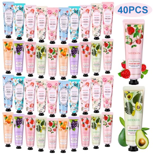 40 Pack Handcreme Set, Mini Handcreme Damen Geschenkset, Trockene Rissige Hände Fuß Feuchtigkeitscreme für den Winter, Körpercreme Geschenkset für Muttertag Weihnachten Geburtstagsgeschenke von Tenuiskft