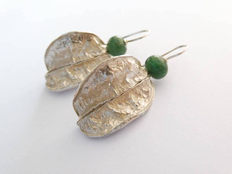 Grosse Silber Ohrringe Mit Aventurin. Einzelstück Handgefertigt. Perfekt Fuer Weihnachtsgeschenk Grosse Silber Ohrringe Mit Aventurin. Einzelstück Handgefertigt. Perfekt Fuer Weihnachtsgeschenk von TeodoraGioielli