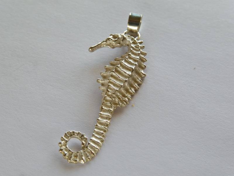 Seepferdchen Anhänger in Silber - Valentinstag Geschenk Für Sie Glänzend Und Matte Finish Mit Halskette Aus Sizilien Handgefertigt von TeodoraGioielli