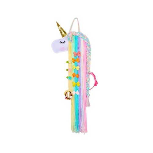 Einhorn Haarspangen Aufbewahrung Halter, Quasten Unicorn Haarschmuck Haarclips Haarbögen Haarreife Organizer von Teogneot
