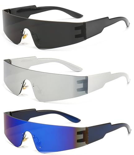 Teogneot 3 Stück Randlose Y2k Sonnenbrille, Punk Randlose Brille, Randlose y2k Sonnenbrille, UV Retro Punk Stilvoll Sonnenbrille Teogneot 3 Stück Randlose Y2k Sonnenbrille, Punk Randlose Brille, Randlose y2k Sonnenbrille, UV Retro Punk Stilvoll Sonnenbrille von Teogneot