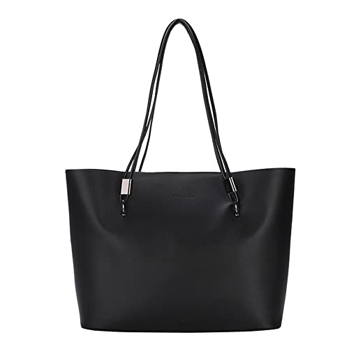 Teogneot Damen Tragetasche Schwarz Handtasche Shopper von Teogneot