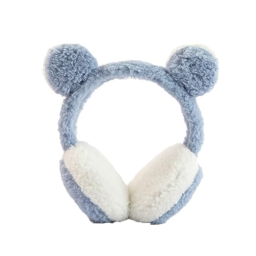 Teogneot Plüsch Ohrenschützer Ohrenschützer für Bären Earmuffs Plüsch-Ohrenschützer Hält die Ohren Warm im Winter(Blau) von Teogneot