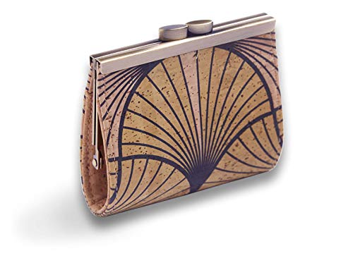 Tepcor Geldbörse Geldbeutel Damenbörse mit Klippverschluss aus Kork (Yellow) von Tepcor