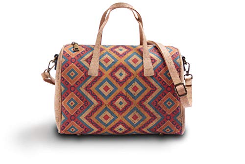 Tepcor Korkhandtasche Damen Henkeltasche Umhängetasche Natur Korkleder (Red) von Tepcor