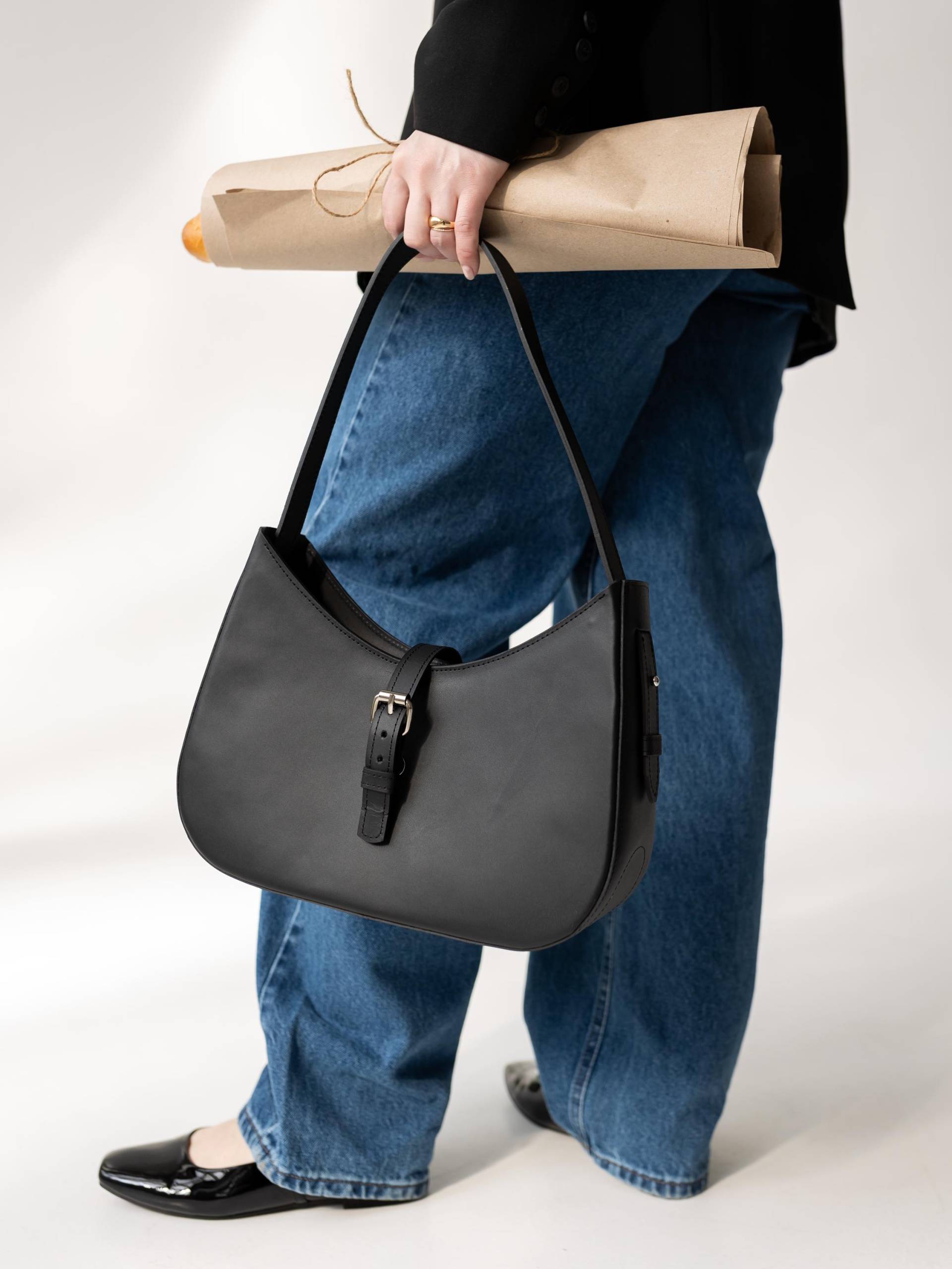 Elegante Halbmond Stadttasche, Echtleder Handtasche, Top Griff Tasche Für Frauen, Personalisierte Schulter Geldbörse, Geschenk Schwester von TeploLeather