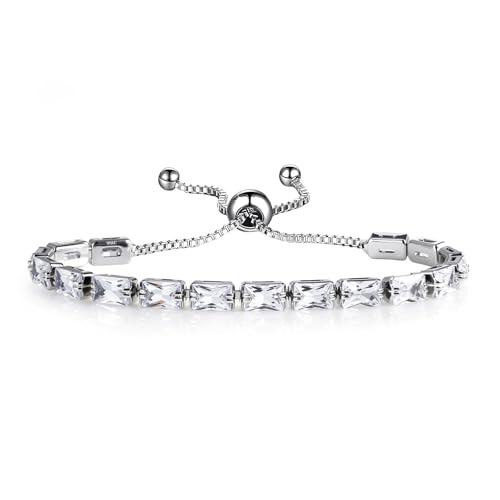 Teppdfann Stilvolles Tennisarmband mit Zirkonia, verstellbares Tennisarmband für Damen, luxuriöses Armband, perfekt für den täglichen Gebrauch, Adjustable, Zirkon Edelstein Teppdfann Stilvolles Tennisarmband mit Zirkonia, verstellbares Tennisarmband für Damen, luxuriöses Armband, perfekt für den täglichen Gebrauch, Adjustable, Zirkon Edelstein von Teppdfann
