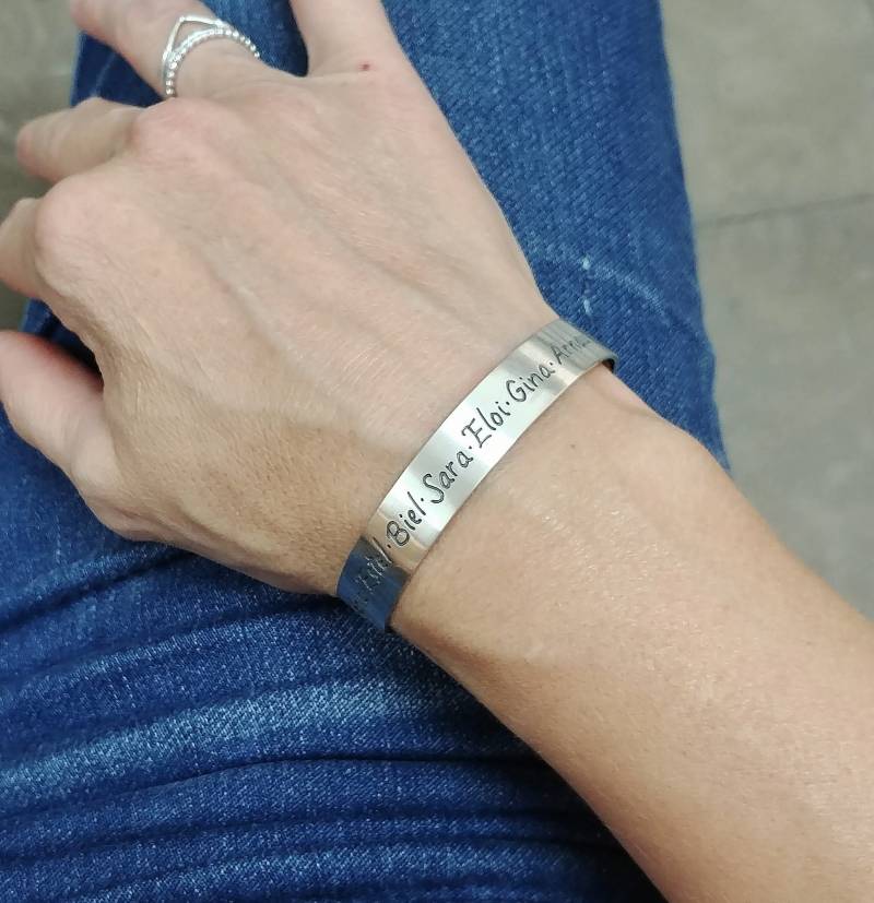 Personalisierte Handschrift Sterling Silber Manschette Armband Signature Armreif von TereReyesJoies