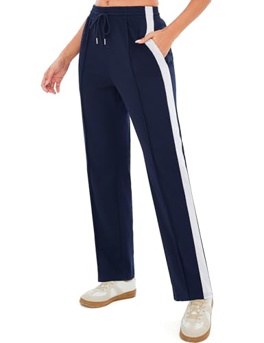 Terecey Damen Jogginghose Baumwolle Freizeithose, Sporthose Lang Trainingshose mit Taschen Yogahose Weites Bein Geradem Bein Hose fur Running Fitness Läuft Gym S-XXL Terecey Damen Jogginghose Baumwolle Freizeithose, Sporthose Lang Trainingshose mit Taschen Yogahose Weites Bein Geradem Bein Hose fur Running Fitness Läuft Gym S-XXL von Terecey