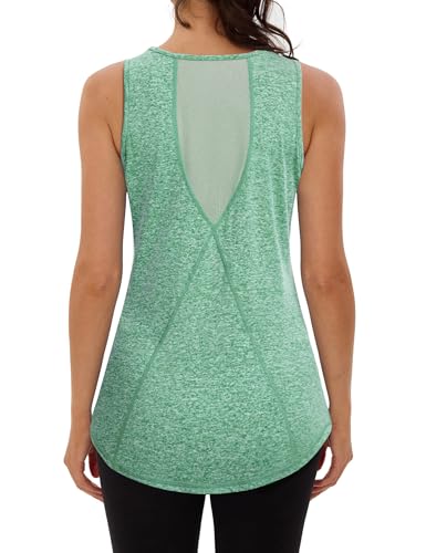 Terecey Tanktop Damen Sommer Trägershirt Locker Athletisch Ringerrücken Tops Ärmelloses Sport Fitness Jogging Oberteil, Grau 3XL von Terecey