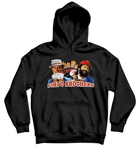 Terence Hill Bud Spencer Hoodie - Zwei sind Nicht zu bremsen - Firpo Brothers (schwarz) (3XL) von Terence Hill