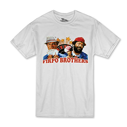 Terence Hill Bud Spencer T-Shirt Herren - Zwei sind Nicht zu bremsen - Firpo Brothers (Weiss) (3XL) von Terence Hill