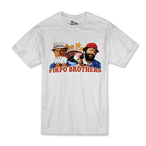 Terence Hill Bud Spencer T-Shirt Herren - Zwei sind Nicht zu bremsen - Firpo Brothers (Weiss) (4XL) von Terence Hill