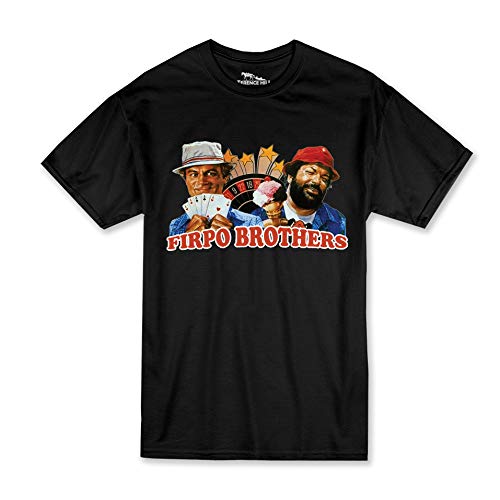 Terence Hill Bud Spencer T-Shirt Herren - Zwei sind Nicht zu bremsen - Firpo Brothers (schwarz) (3XL) von Terence Hill