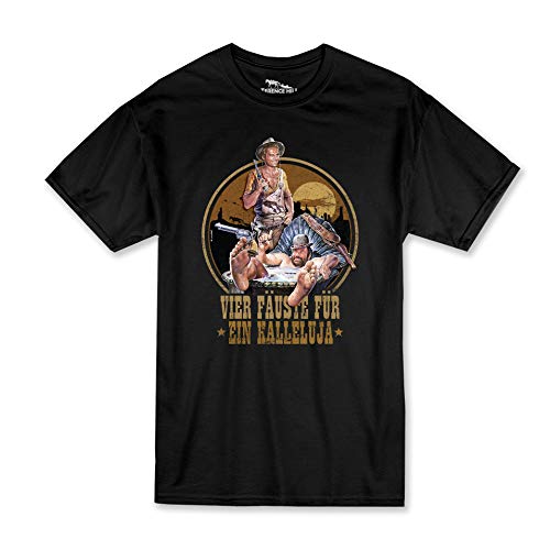 Terence Hill Bud Spencer - Vier Fäuste für EIN Halleluja (schwarz) (3XL) von Terence Hill