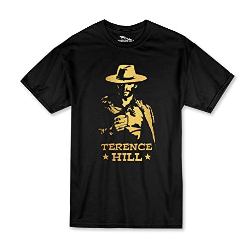Terence Hill - Gold Cowboy - T-Shirt (schwarz) (4XL) von Terence Hill