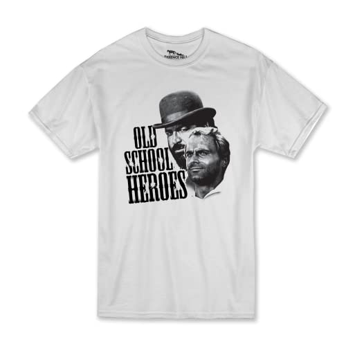 Terence Hill Old School Heroes - T-Shirt Bud Spencer (Weiss) (3XL) von Terence Hill