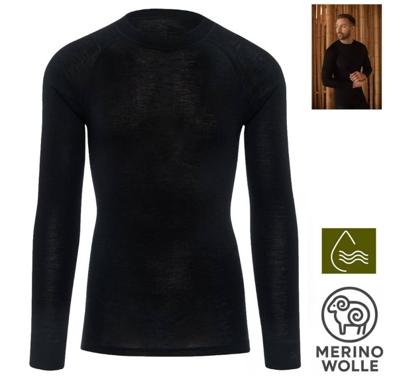 Termozeta Funktionsshirt THERMOWAVE - Herren dickeres Merino Warm Long Sleeve Shirt Longshirt von Termozeta