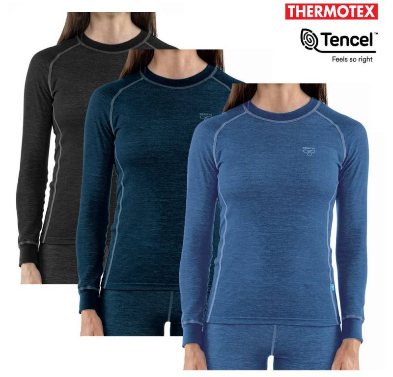 Termozeta Langarmshirt TERMO - Damen langarm Funktionsshirt Longshirt Sequal Light Tencel von Termozeta
