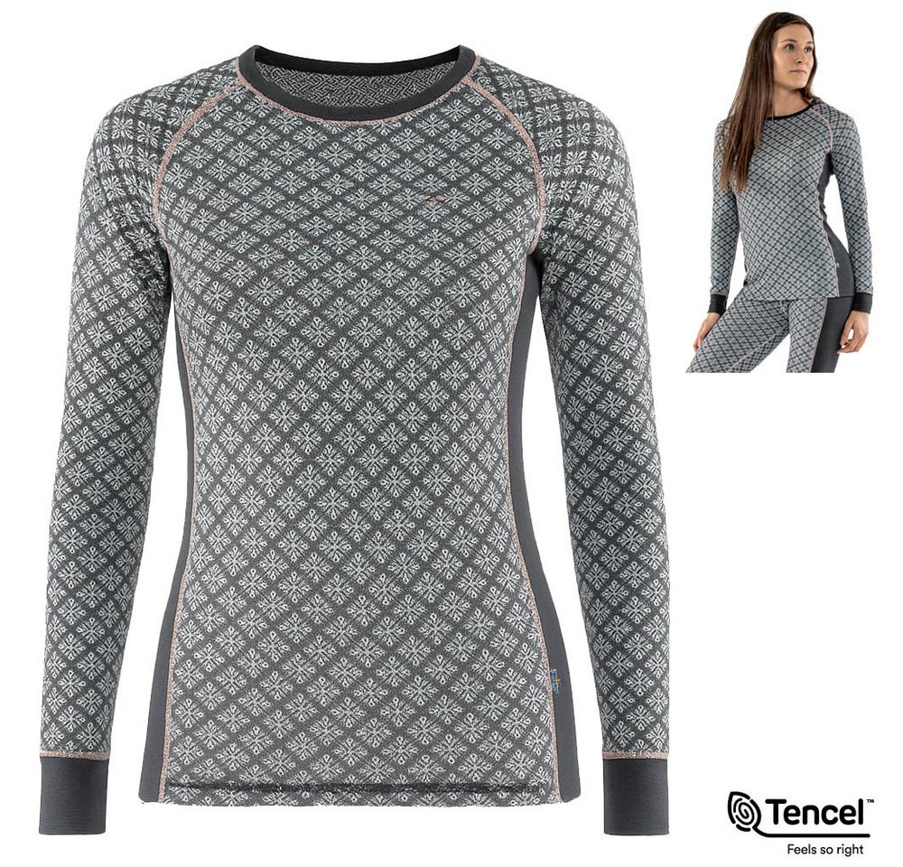 Termozeta Langarmshirt TERMO - Longshirt Damen Seaqual Pullover - wärmend, grau von Termozeta