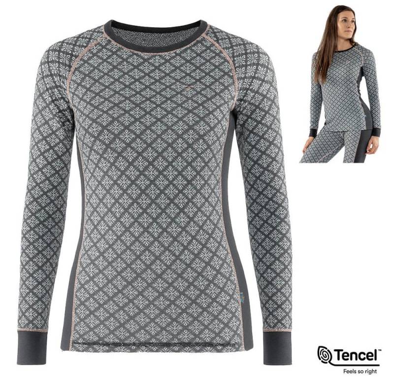 Termozeta Langarmshirt TERMO - Longshirt Damen Seaqual Pullover - wärmend, grau von Termozeta
