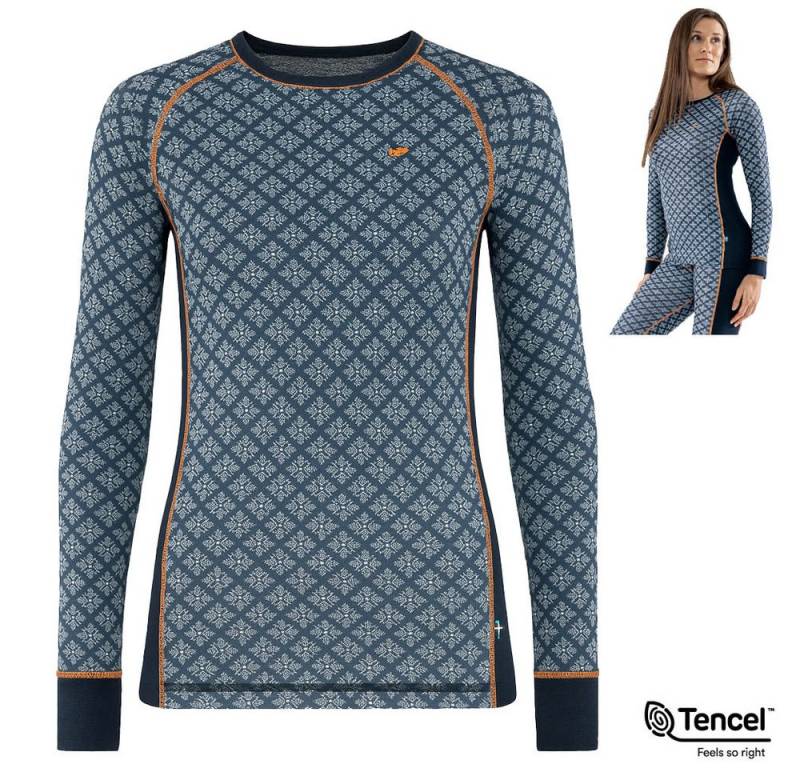Termozeta Langarmshirt TERMO - Longshirt Damen Seaqual Pullover - wärmend, navy von Termozeta