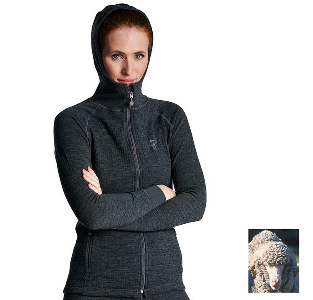 Termozeta Langarmshirt TERMO - Wool Original 2.0 HOODIE Full Zip - dicke Merino Damen Jacke von Termozeta
