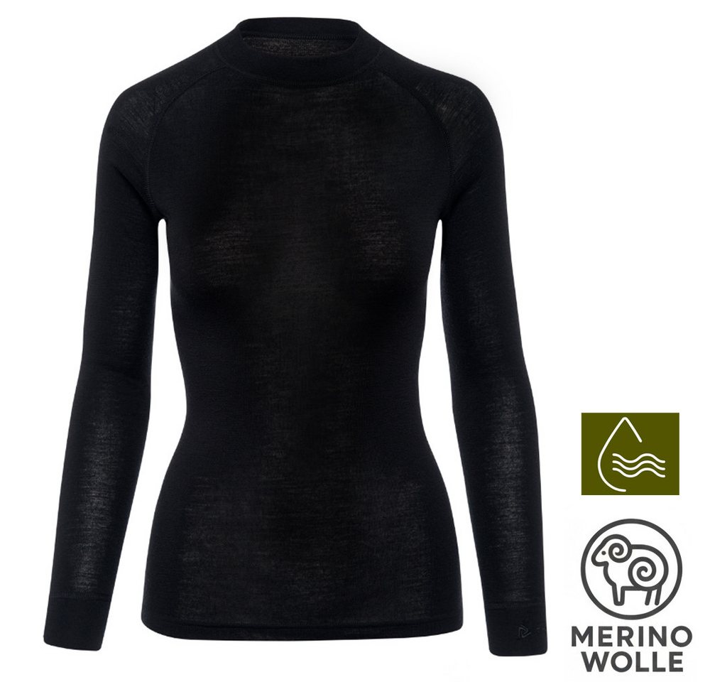Termozeta Langarmshirt THERMOWAVE - Damen dickeres Merino Warm Long Sleeve Shirt Longshirt von Termozeta