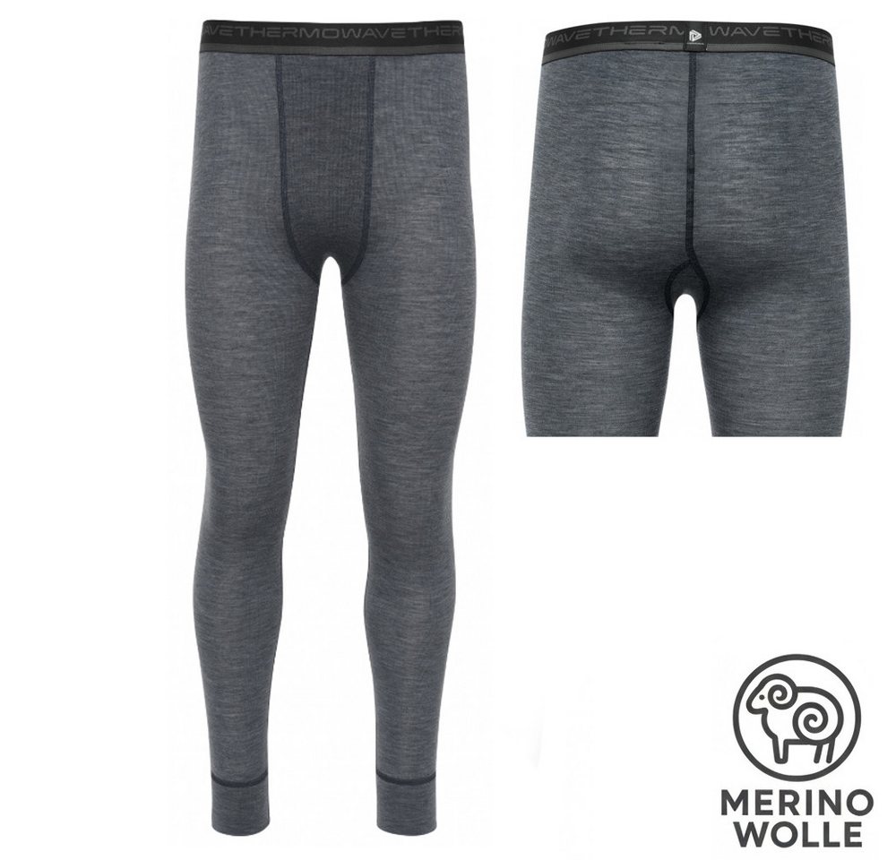 Termozeta Trainingstights Thermowave - Herren Merino Warm Active Pants Hose, grau von Termozeta