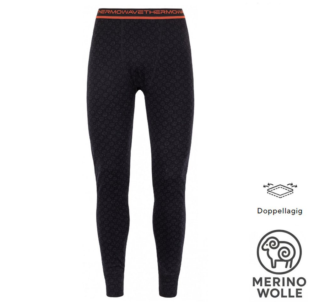 Termozeta Trainingstights Thermowave - Herren Merino dicke XTREME Pant Hose, black von Termozeta