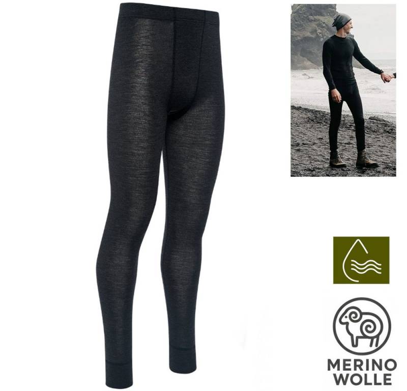 Termozeta Trainingstights Thermowave - Herren Merino dickere WARM Pants Hose, black von Termozeta