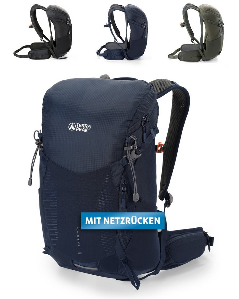 Terra Peak Wanderrucksack Airant 20, Rucksack klein mit belüftetem Netzrücken 20 Liter von Terra Peak