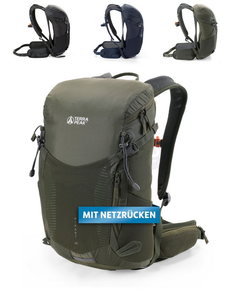 Terra Peak Wanderrucksack Airant 20, Rucksack klein mit belüftetem Netzrücken 20 Liter von Terra Peak