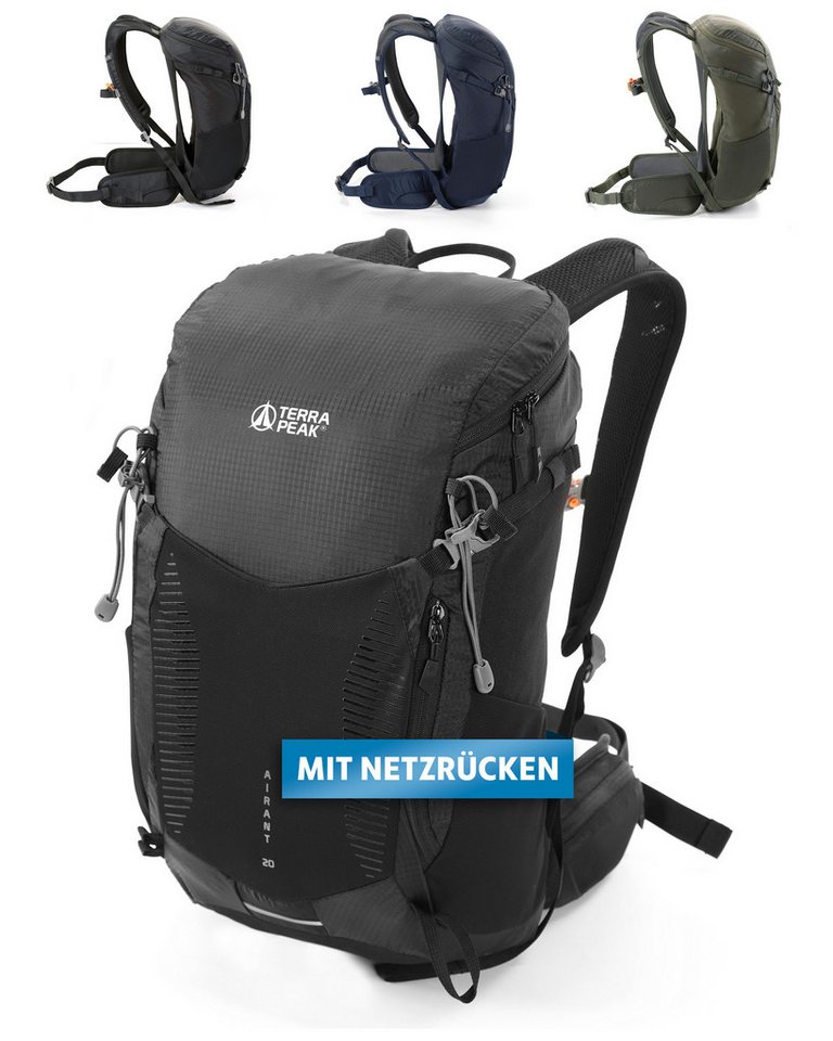 Terra Peak Wanderrucksack Airant 20, Rucksack klein mit belüftetem Netzrücken 20 Liter von Terra Peak